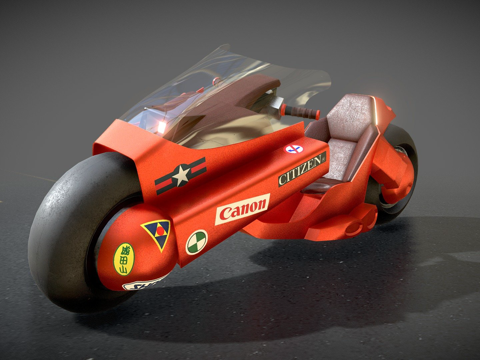  金田的摩托车3d模型 