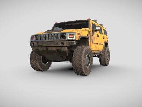  悍马 H23d模型 