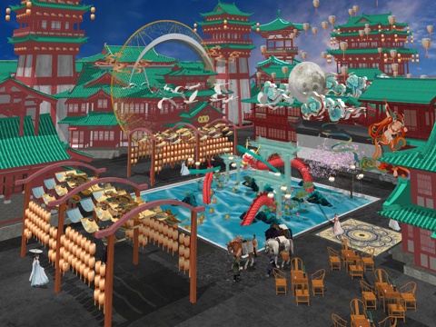 网红打卡国潮古风非遗文化中秋节su模型