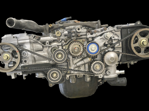  斯巴鲁傲虎发动机长缸体3d模型 