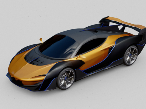  迈凯伦军刀3d模型 