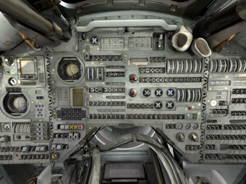  阿波罗指令舱内部球体投影3d模型 