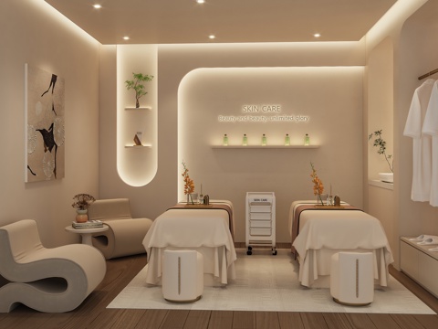 美容院包间   美容院SPA  美容院设计su模型