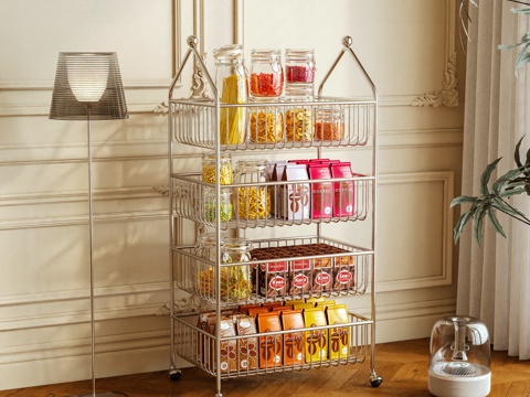  置物架 零食架 边架 金属架 摆件3d模型 