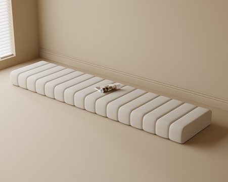 现代飘窗垫su模型