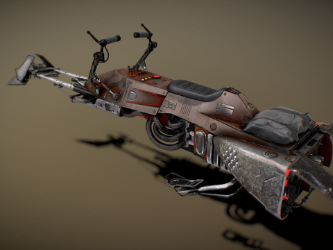  星球大战 飞行摩托3d模型3d模型 