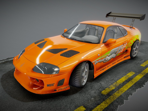  FNF丰田Supra3d模型 