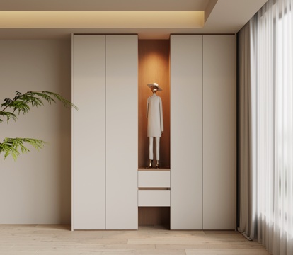 现代简约鞋柜 入户鞋柜su模型