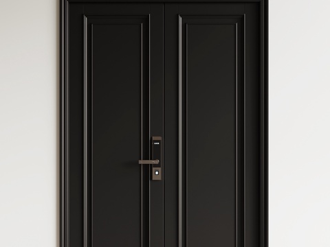  现代双开门3d模型 