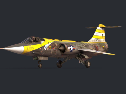  F104星际战斗机3d模型 