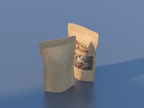  包装袋 小品 核桃干果3d模型 