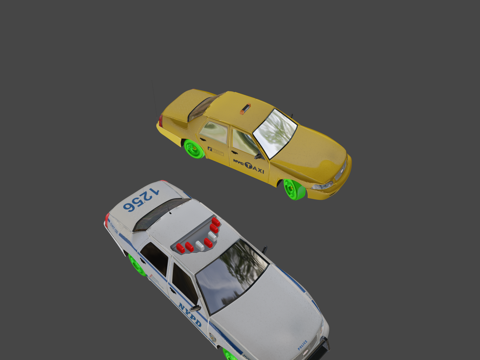  纽约警察和出租车3d模型 