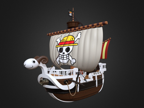  海贼王 前进梅利号3d模型 