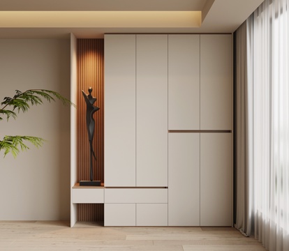 现代简约鞋柜 入户鞋柜su模型