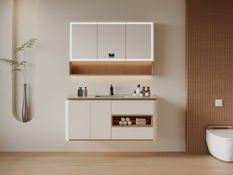  现代简约浴室柜 洗漱用品3d模型 