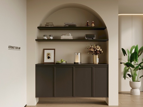 法式玄关柜 边柜 鞋柜su模型