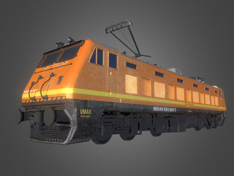  WAP4  印度电力机车3d模型 