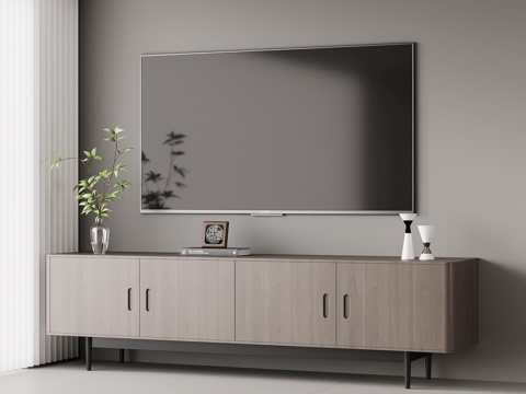  现代意式电视柜3d模型 