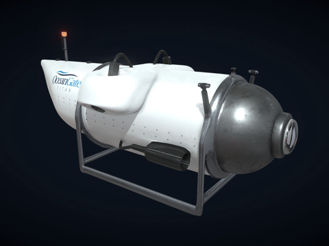  海洋之门泰坦潜水器3d模型 