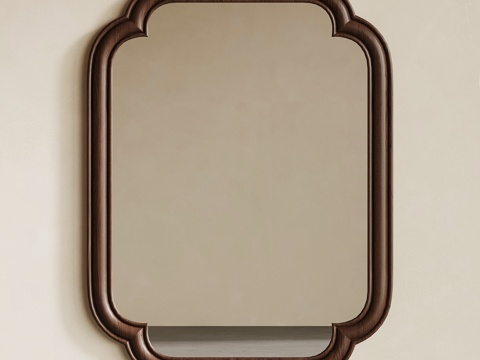  新中式镜子 浴室镜3d模型 