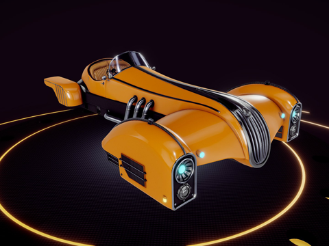  概念车敞篷版3d模型 