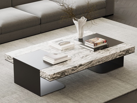  现代意式茶几3d模型 