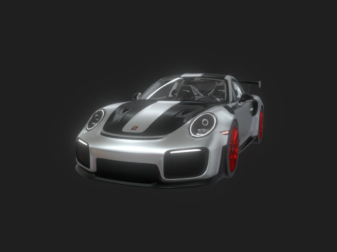  保时捷 911 GT2 RS 带天使眼3d模型 