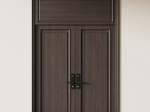  现代意式双开门3d模型 