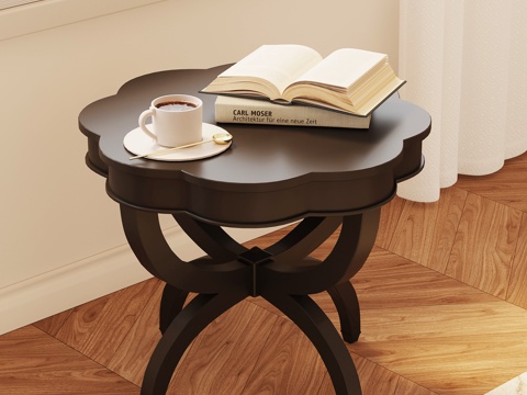  法式复古边几3d模型 