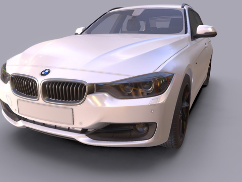  宝马3 汽车演示3d模型 