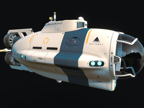  深海迷航概念  奥德赛科学潜水器3d模型 