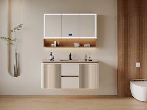 现代简约浴室柜 洗手台su模型