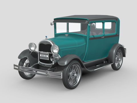  低多边形汽车  福特A型 19283d模型 