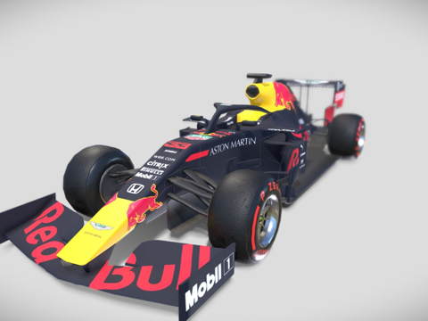  红牛赛车3d模型 