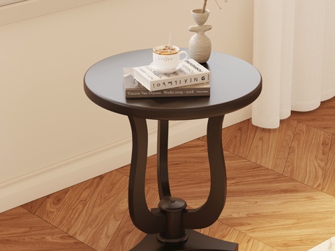  法式复古边几3d模型 