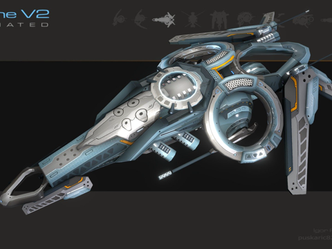  Dv2 动画 4 皮肤套装3d模型 