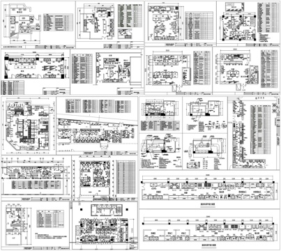 厨房后厨餐厅平面布局餐饮设备定位图CAD素材图库cad施工图