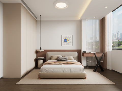  宋氏美学，卧室3d模型 