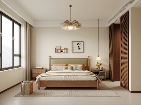  中古风卧室 衣帽间 梳妆台3d模型 