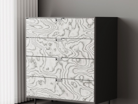  现代意式玄关柜3d模型 