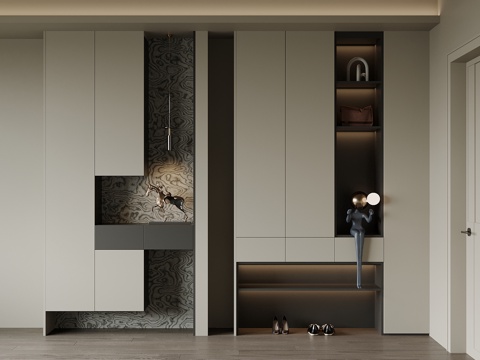  现代鞋柜su模型 