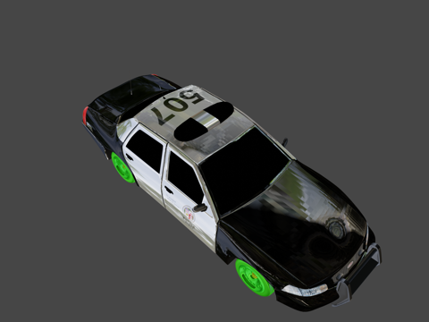  洛杉矶警察局警车3d模型 