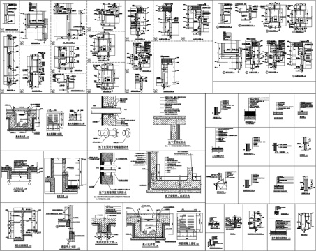 详图屋面地面节点地毯地砖地板详图防水节点雨蓬详图CAD素材cad施工图