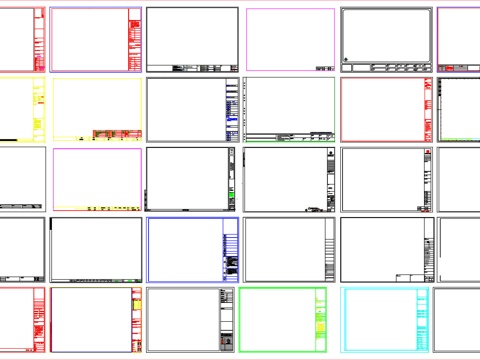 封面图框CAD素材图库cad施工图