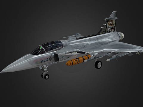  萨博JAS39鹰狮3d模型 