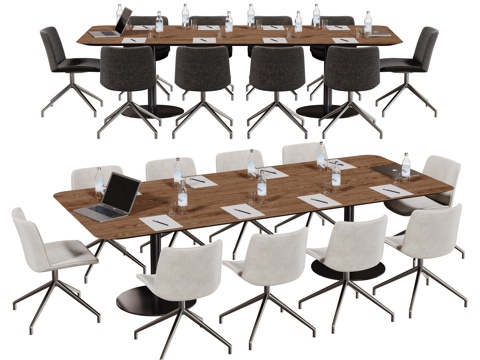  现代会议桌椅 洽谈桌椅 办公桌椅3d模型 