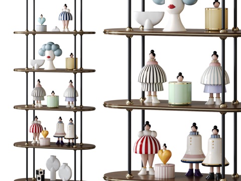  现代饰品摆件3d模型 