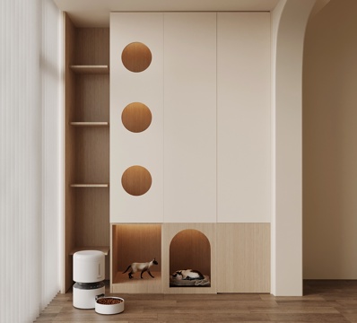  现代猫爬架 猫柜3d模型 