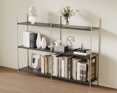 现代书架 置物架su模型