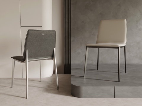  现代意式餐椅 单椅 休闲椅3d模型 